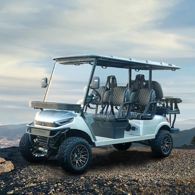 Bom preço. Carrinho de golfe off-road personalizável de 6 lugares com energia elétrica e caixa de carga Posição de pé do carrinho de cauda Desequipado on-line