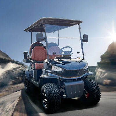 Bom preço. Suporte ODM OEM 6 lugares Carrinho de Golfe levantado com caixa de carga para 70-90km de quilometragem de condução Carrinho de caça de golfe elétrico on-line