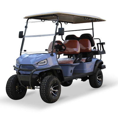 Bom preço. 48V 5KW AC Transportador de Caça Motorizado Carrinho de Golf de 6 lugares com sistema de travagem de tambor traseiro e velocidade máxima ≤30Km/h on-line
