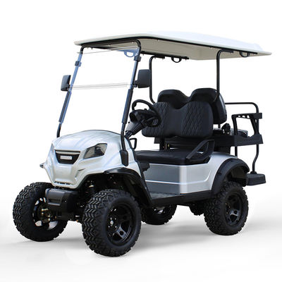 Bom preço. Carrinho de golfe elétrico de 4 lugares com motor AC de 48V5KW e centro de liga de alumínio peso 400-500kg Modelo personalizado on-line