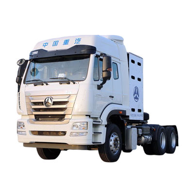 Bom preço. 430HP 6X4 HOWO GNC/GNL Tractor Truck Gas Tractor Head para transporte portuário ABS sistema de travagem antibloqueio protegido on-line